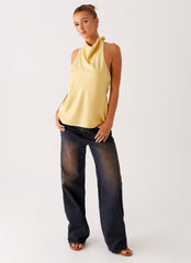Carsen Halter Top - Yellow