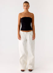 Adrienna Strapless Top - Black