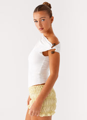 Agathe One Shoulder Top - Ivory