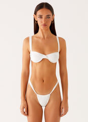 Airlie Scrunch Bikini Bottoms - White