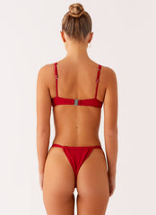 Airlie Balconette Bikini Top - Deep Red
