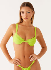 Airlie Balconette Bikini Top - Sunny Lime
