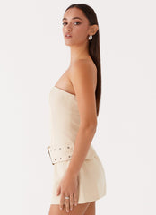 All For You Strapless Mini Dress - Ivory