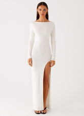 Amalfi Knit Maxi Dress - White