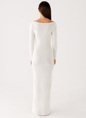Amalfi Knit Maxi Dress - White