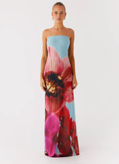 Amelle Maxi Dress - Turquoise Bloom