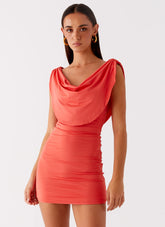 Angeles Mini Dress - Coral