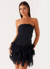 Arabian Nights Mini Dress - Black