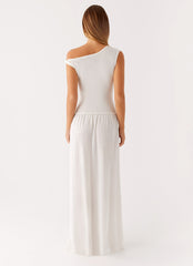 Ardella One Shoulder Maxi Dress - Ivory