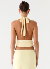 Ashi Cowl Top - Yellow