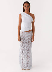 Atlas One Shoulder Top - Pale Blue