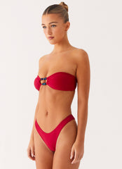 Beach Bound Strapless Bikini Top - Fuchsia