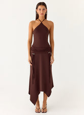 Becerra Midi Dress - Cool Chocolate