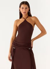 Becerra Midi Dress - Cool Chocolate