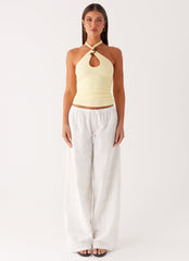 Bille Low Rise Pants - White