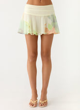 Blushing Bloom Mini Skirt - Spring Meadow