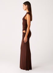 Briony Maxi Dress - Cool Chocolate