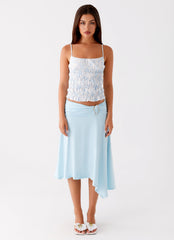 Brisa Midi Skirt - Turquoise