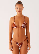 Calista Bikini Bottoms - Cinnamon Palm
