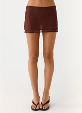 Caleb Mini Skirt - Chocolate