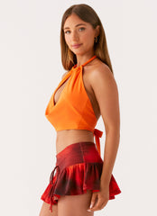 Calisa Cowl Top - Orange