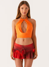 Calisa Cowl Top - Orange