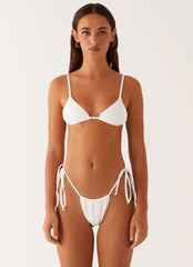 Calista Bikini Bottoms - White