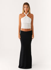 Canyon Chiffon Maxi Skirt - Black