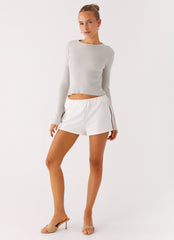 Carissa Open Back Top - Grey