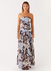 Carmel Maxi Dress - Bluewood Blossom