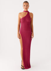 Carryn Knit Maxi Dress - Hot Pink