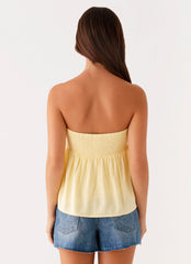Cassie Tube Top - Yellow
