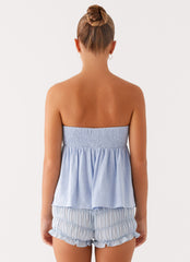 Cassie Tube Top - Blue