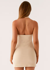 Chichi Mini Dress - Light Beige