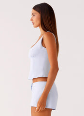 Coastline Bustier Top - Blue