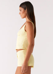 Coastline Bustier Top - Yellow