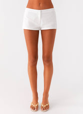 Coastline Mini Shorts - White