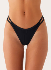 Croatia Bikini Bottoms - Black