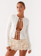 Crush Knit Top - White