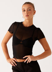 Dalton Mesh T-Shirt - Black