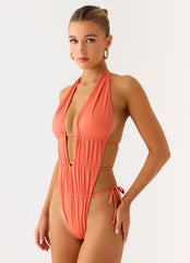 Dandara Cut Out Swimsuit - Orange