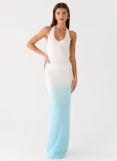 Deep Sea Kiss Maxi Skirt - Blue Ombre