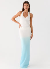 Deep Sea Kiss Maxi Skirt - Blue Ombre