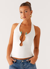 Diego Halter Top - Off White