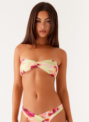Delta Bandeau Bikini Top - Green Tropical