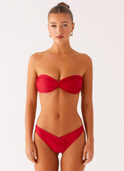 Delta Bikini Bottoms - Deep Red