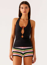Diego Halter Top - Black