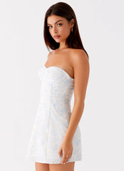 Dollie Mini Dress - Blue Floral