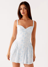 Domaine Mini Dress - Blue Floral
