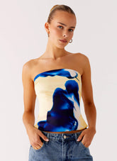 Dreamy Skies Strapless Top - Heirloom Floral